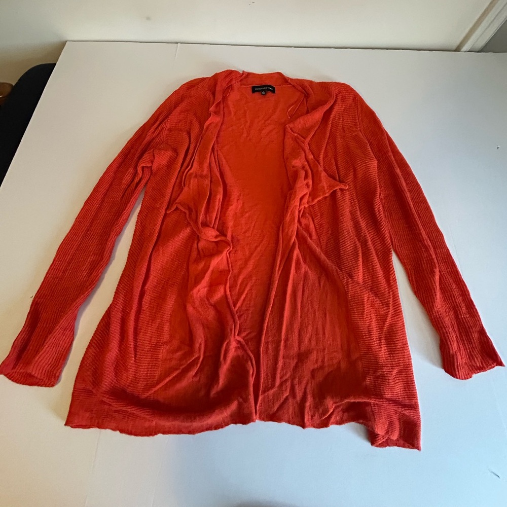 Jones New York Light weight Cardigan Sweater - Orange